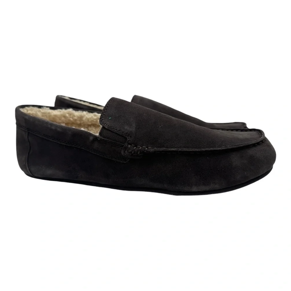 VINCE Gomez Faux Fur Lined Suede Loafers in Palomar Size 13 Men NIB